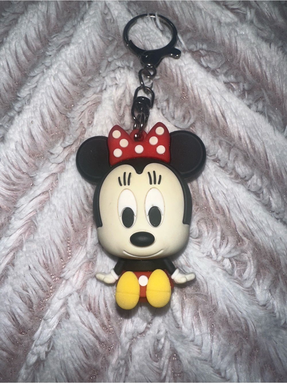 Minnie Mouse Red Bow Keychain Accessories